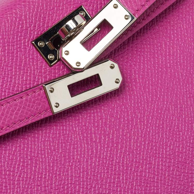 Pre Owned Hermès Magnolia Epsom Leather Palladium Finish Mini Kelly II Sellier 20 Bag