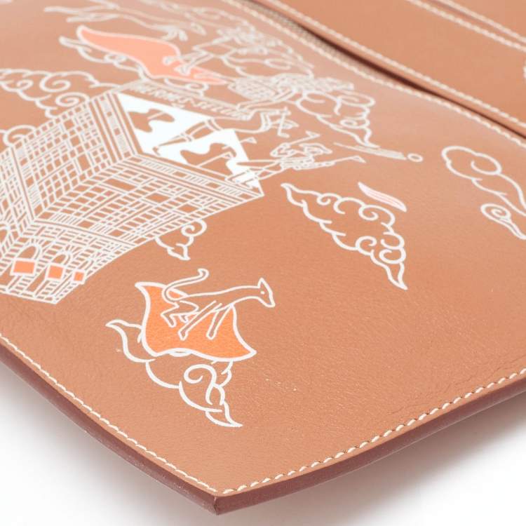 Pre Owned Hermes Gold Swift Leather L'Epopee Backpocket Pouch