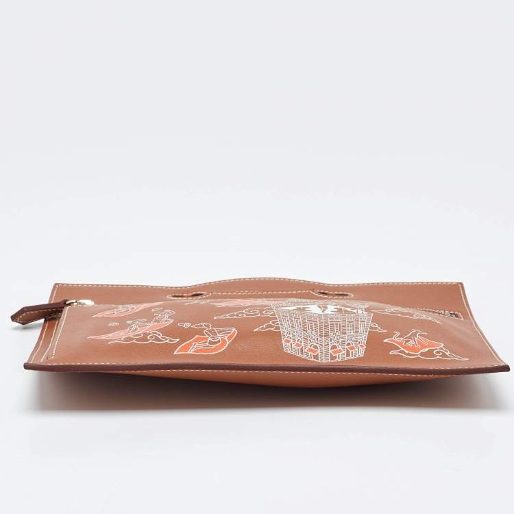 Pre Owned Hermes Gold Swift Leather L'Epopee Backpocket Pouch