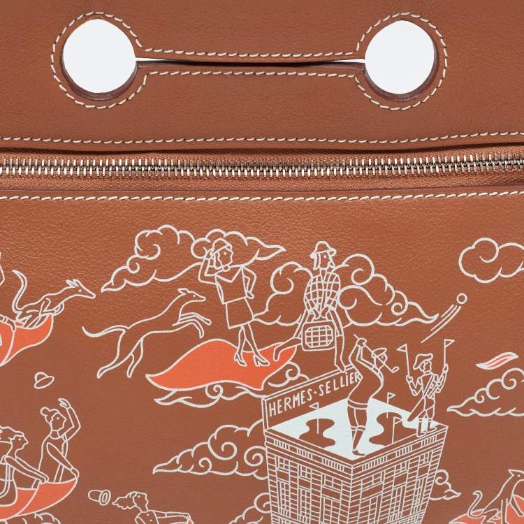 Pre Owned Hermes Gold Swift Leather L'Epopee Backpocket Pouch