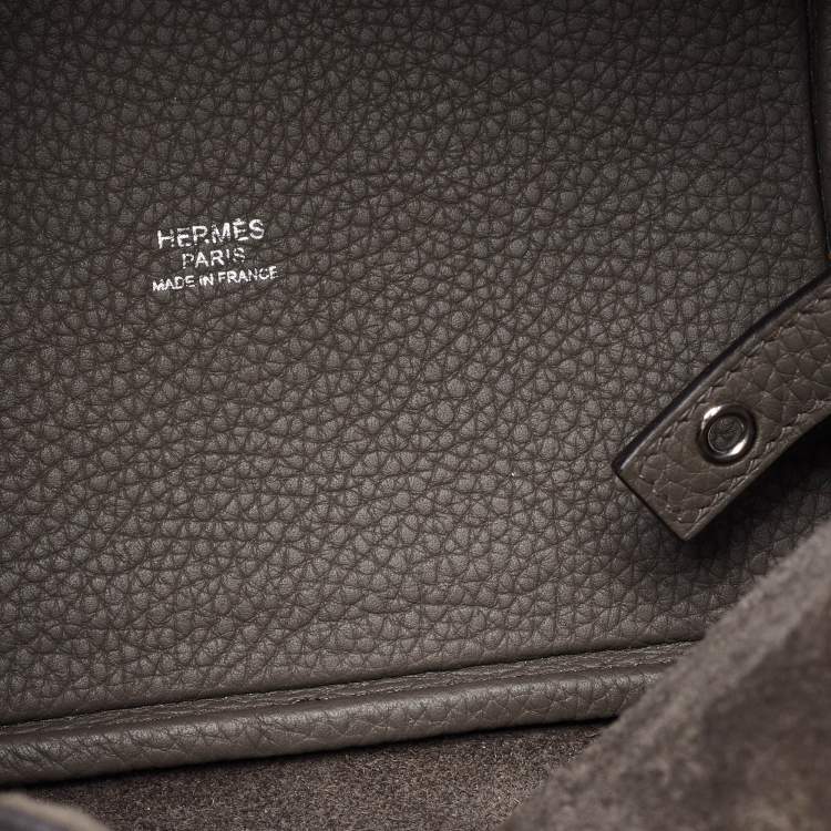 مملوكة مسبقًا Hermes Etain Taurillon Clemence Leather Picotin Lock 18 Bag