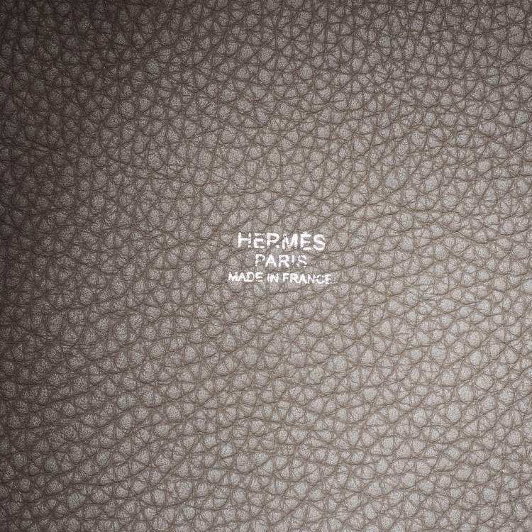 مملوكة مسبقًا Hermes Etain Taurillon Clemence Leather Picotin Lock 18 Bag
