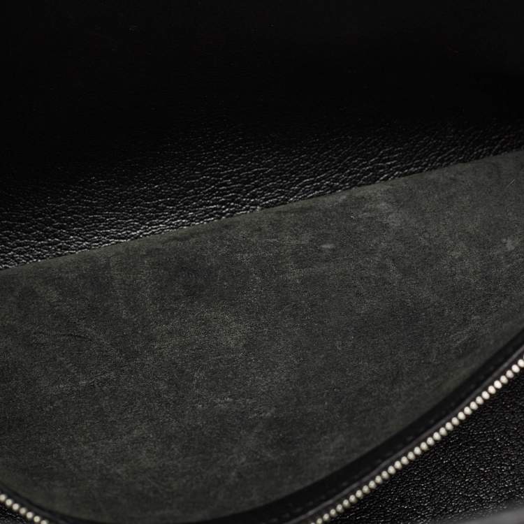 Pre Owned Hermes Noir Togo Leather Palladium Finish Kelly Retourne 35 Bag