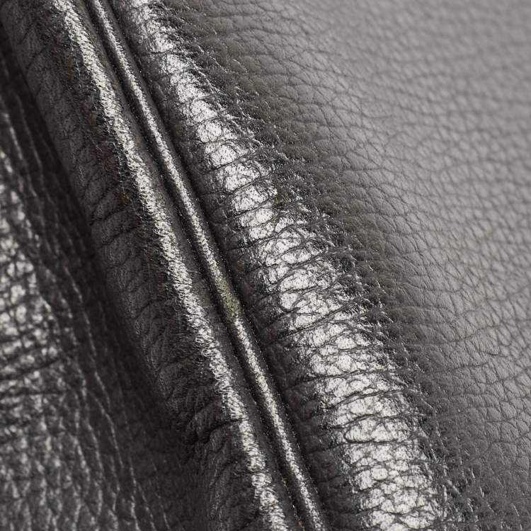 Pre Owned Hermes Noir Togo Leather Palladium Finish Kelly Retourne 35 Bag