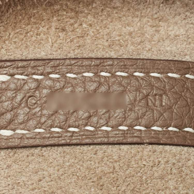 Pre Owned Hermes Etoupe Taurillon Clemence Leather Picotin Lock 18 Bag