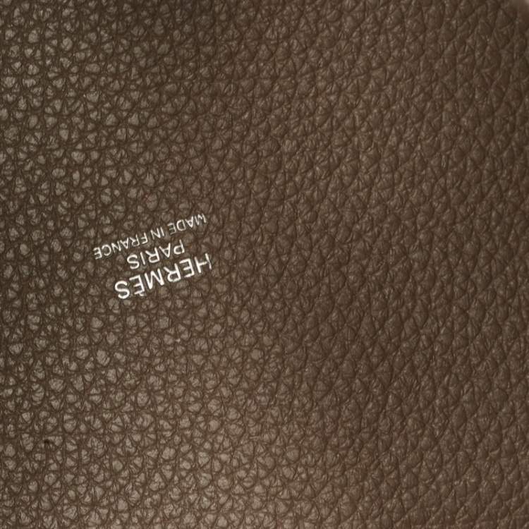 Pre Owned Hermes Etoupe Taurillon Clemence Leather Picotin Lock 18 Bag