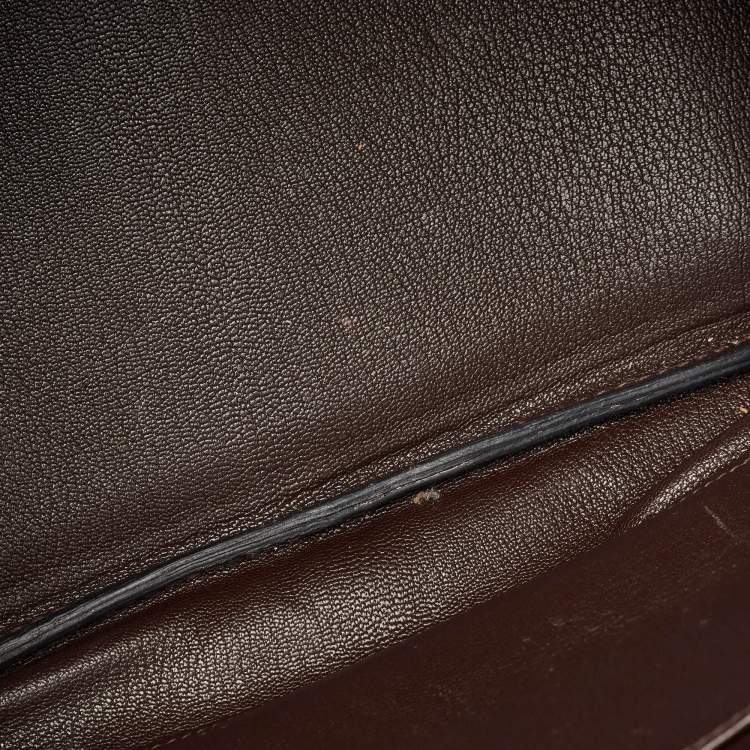 Pre Owned Hermes Chocolat Taurillon Clemence Leather Palladium Finish Birkin 30 Bag