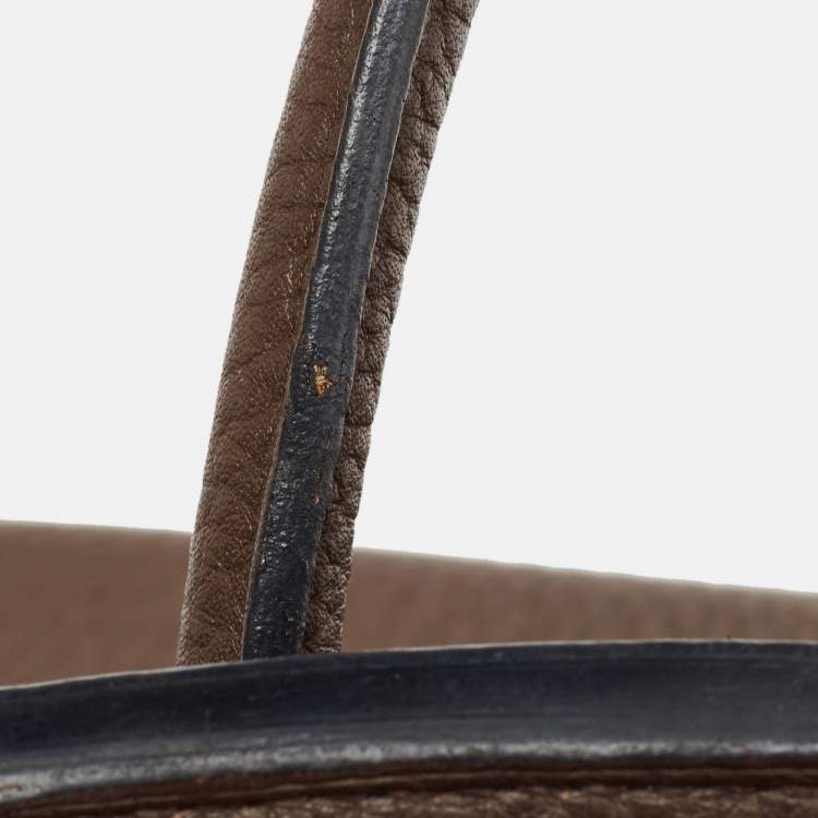 Pre Owned Hermes Chocolat Taurillon Clemence Leather Palladium Finish Birkin 30 Bag