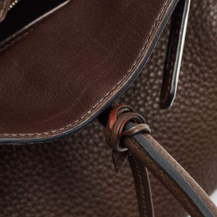 Pre Owned Hermes Chocolat Taurillon Clemence Leather Palladium Finish Birkin 30 Bag