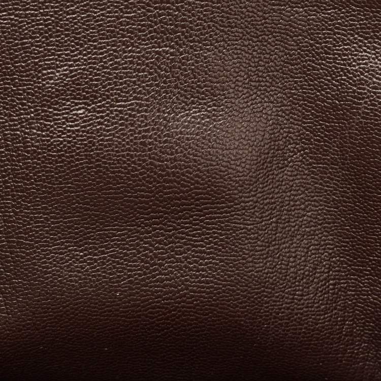 Pre Owned Hermes Chocolat Taurillon Clemence Leather Palladium Finish Birkin 30 Bag