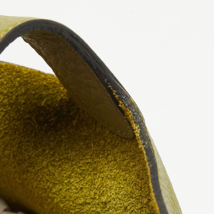 Pre Owned Hermes Vert Chartreuse Taurillon Clemence Leather Picotin 22 Bag