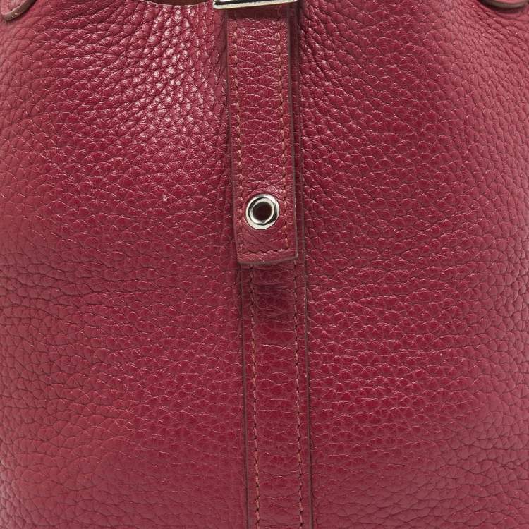 Pre Owned Hermes Tosca Taurillon Clemence Leather Picotin Lock 18 Bag