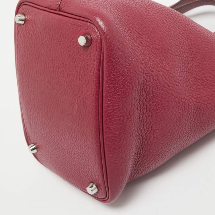 Pre Owned Hermes Tosca Taurillon Clemence Leather Picotin Lock 18 Bag