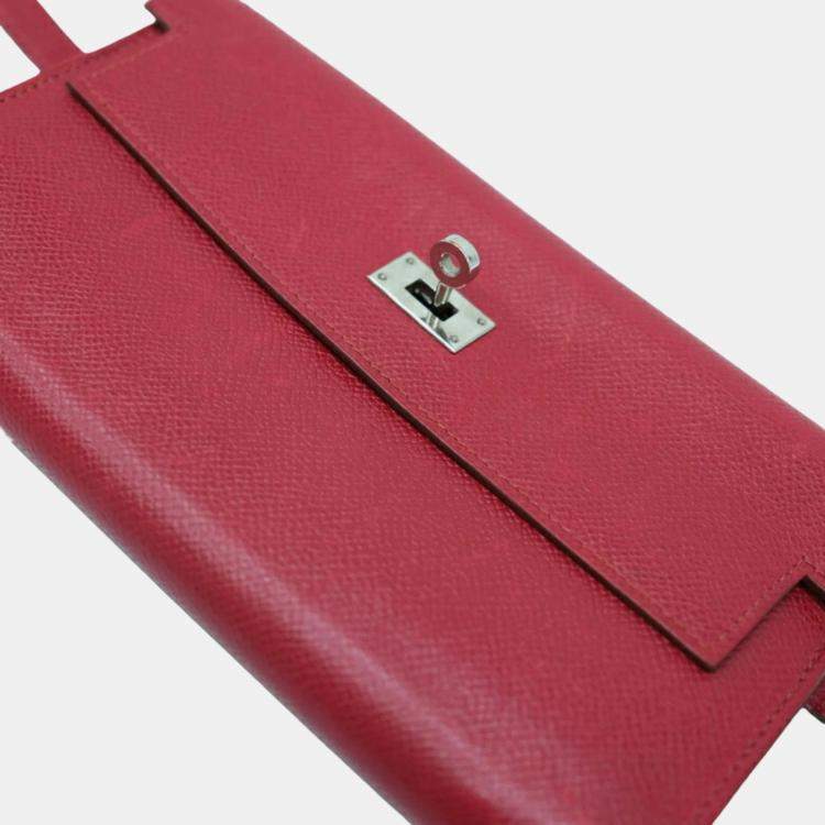 Pre Owned Hermes Bordeaux Epsom Leather Long Kelly Wallet