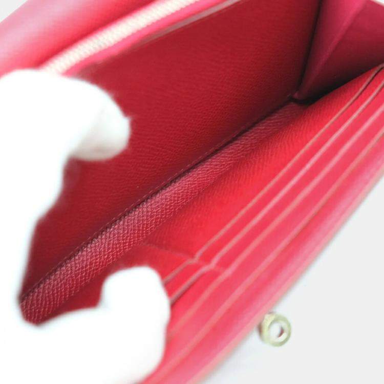 Pre Owned Hermes Bordeaux Epsom Leather Long Kelly Wallet
