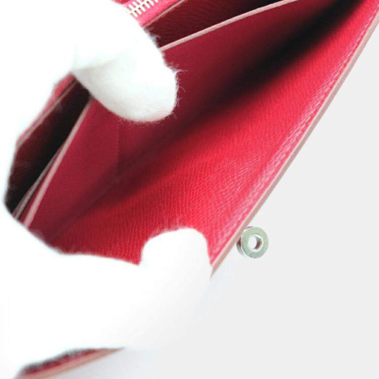 Pre Owned Hermes Bordeaux Epsom Leather Long Kelly Wallet