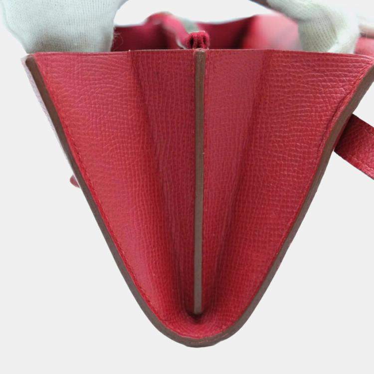 Pre Owned Hermes Bordeaux Epsom Leather Long Kelly Wallet
