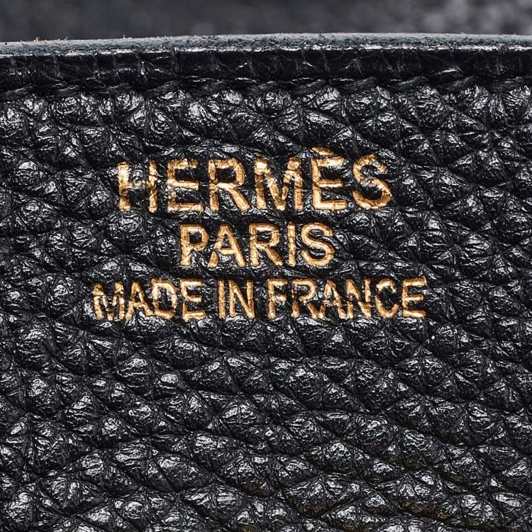 Pre Owned Hermès Black Togo Leather Gold Finish Birkin 35 Bag