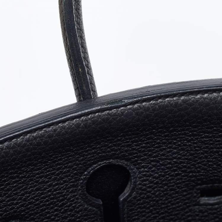 Pre Owned Hermès Black Togo Leather Gold Finish Birkin 35 Bag