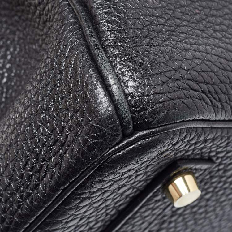 Pre Owned Hermès Black Togo Leather Gold Finish Birkin 35 Bag