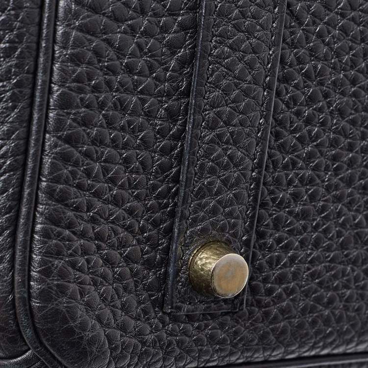 Pre Owned Hermès Black Togo Leather Gold Finish Birkin 35 Bag