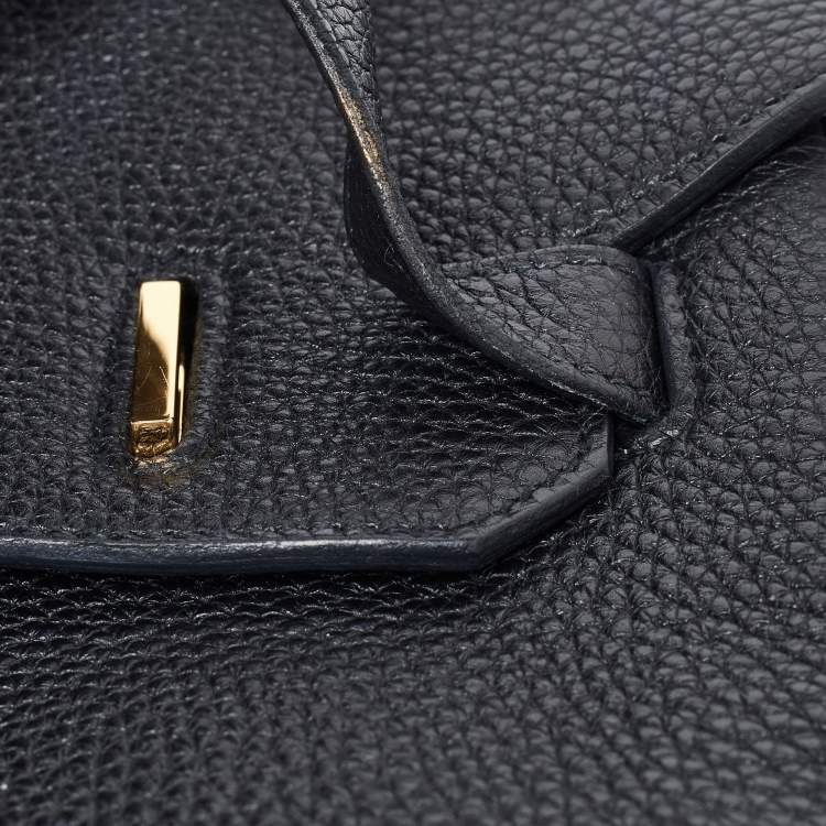 Pre Owned Hermès Black Togo Leather Gold Finish Birkin 35 Bag