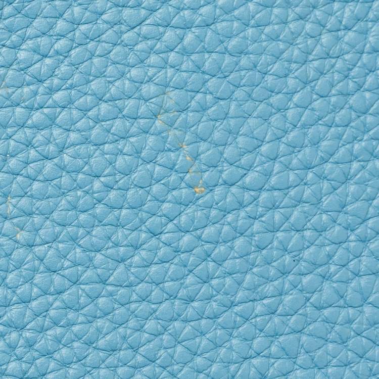 Pre Owned Hermes Bleu Jean Taurillon Clemence Leather Palladium Finish Birkin 40 Bag