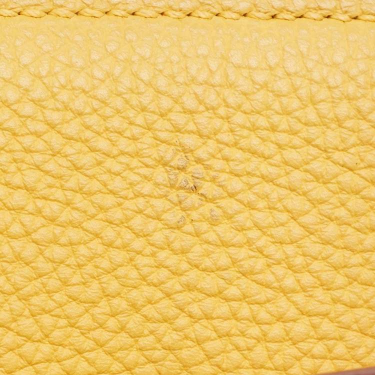 Pre Owned Hermes Soleil Togo Leather Palladium Finish Birkin 35 Bag