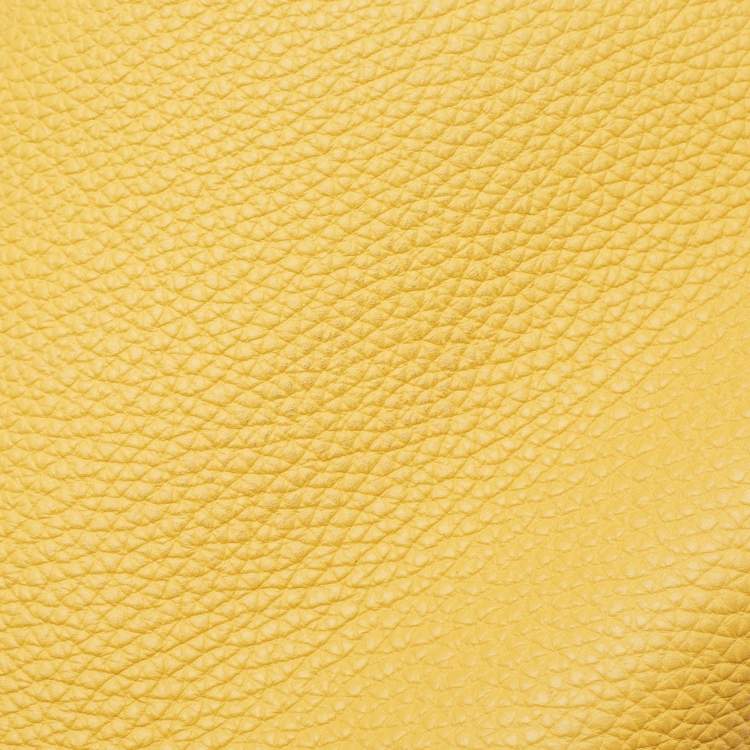 Pre Owned Hermes Soleil Togo Leather Palladium Finish Birkin 35 Bag