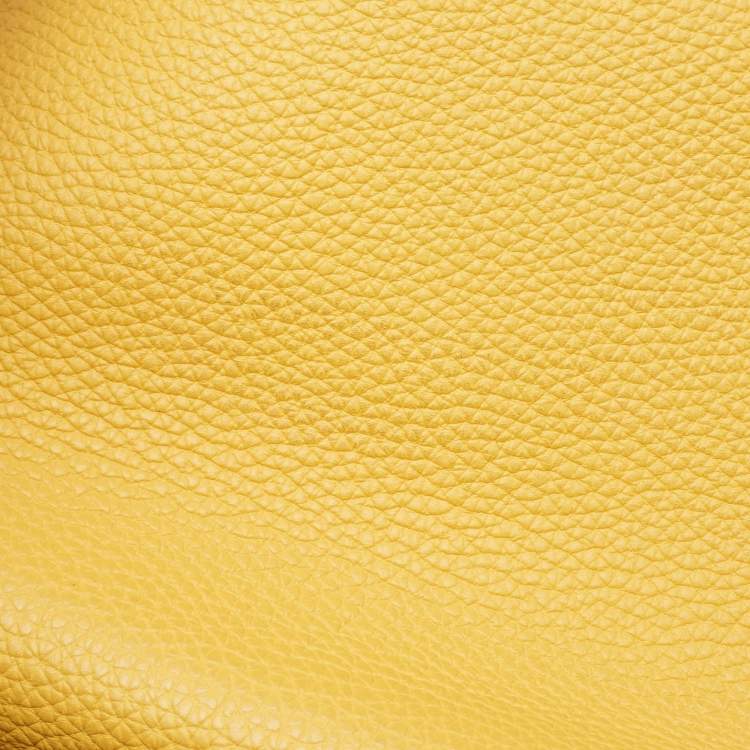 Pre Owned Hermes Soleil Togo Leather Palladium Finish Birkin 35 Bag