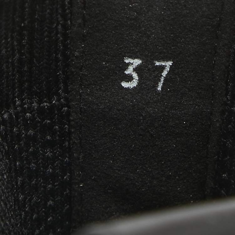 Pre Owned Hermes Black Knit Fabric Socks Sneakers Size 37