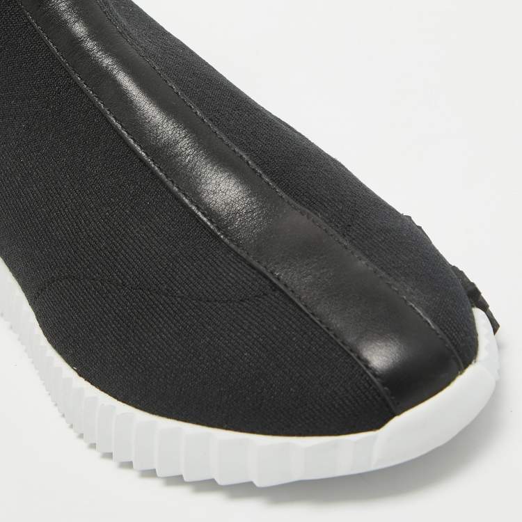 Pre Owned Hermes Black Knit Fabric Socks Sneakers Size 37