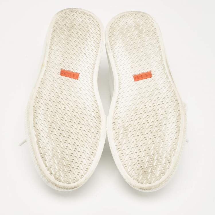 Pre Owned Hermes White Leather Day Sneakers Size 36
