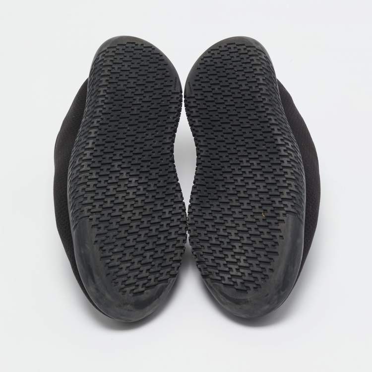Pre Owned Hermes Black Technical Mesh Team Sneakers Size 40.5