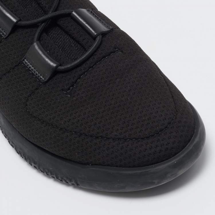 Pre Owned Hermes Black Technical Mesh Team Sneakers Size 40.5