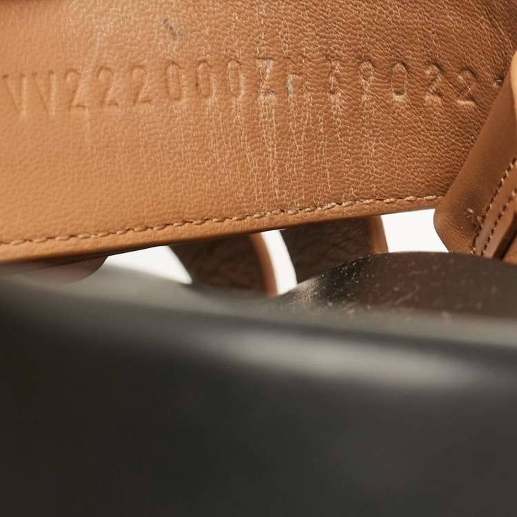 Pre Owned Hermes Tan Leather Chypre Slides Size 39