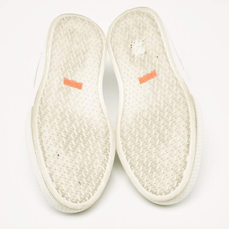 Pre Owned Hermes White Leather Get Low Top Sneakers Size 39