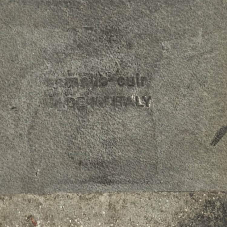 Pre Owned Hermes Black Leather Oran Flat Sandals Size 37.5