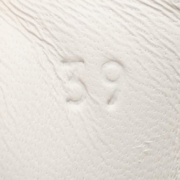 Pre Owned Hermes White Leather Free Low Top Sneakers Size 39