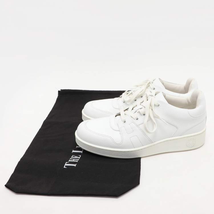 Pre Owned Hermes White Leather Free Low Top Sneakers Size 39
