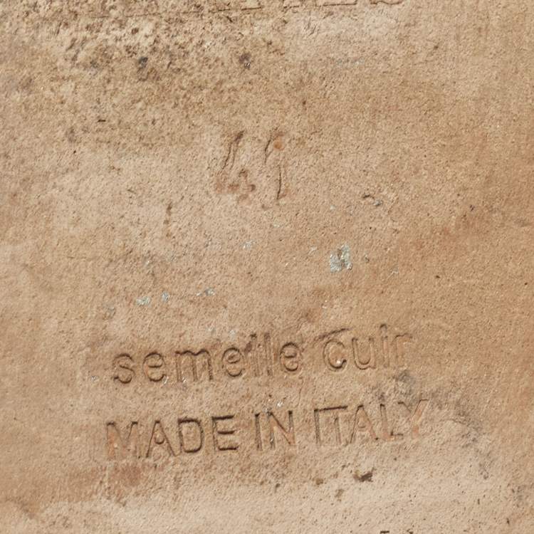 Pre Owned Hermes Tricolor Canvas Oran Flat Slides Size 41