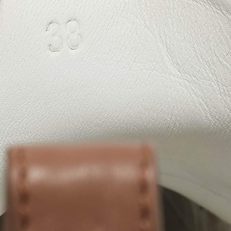 Pre Owned Hermes Dusty Pink Leather Happy Sneakers Size 38