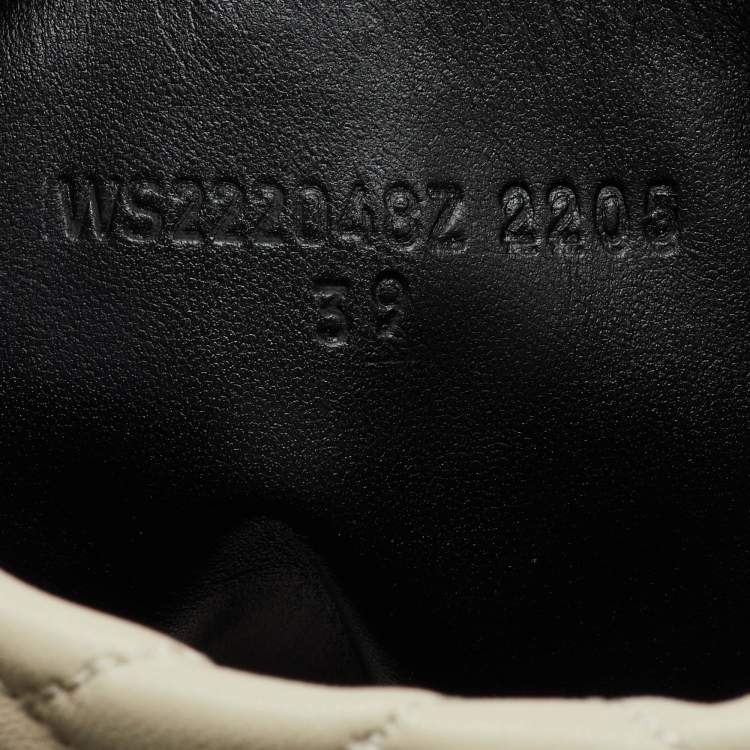 Pre Owned Hermes Off White Leather Fuji Calf Length Boots Size 39