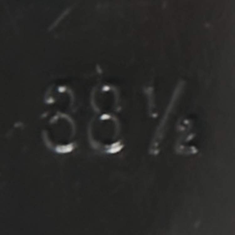 Pre Owned Hermes Black Glitter Suede Oasis Slide Sandals Size 38.5