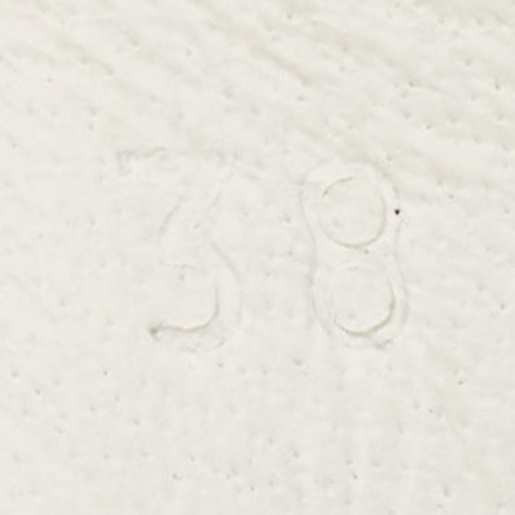 Pre Owned Hermes White Leather Day Low Top Sneakers Size 38
