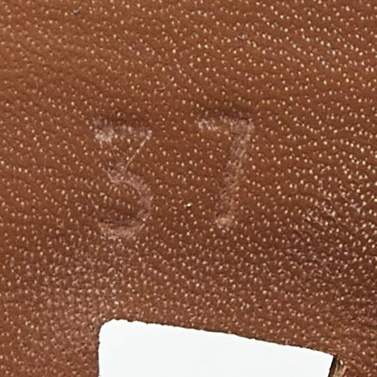 Pre Owned Hermes Brown Leather Extra Sandals Size 37