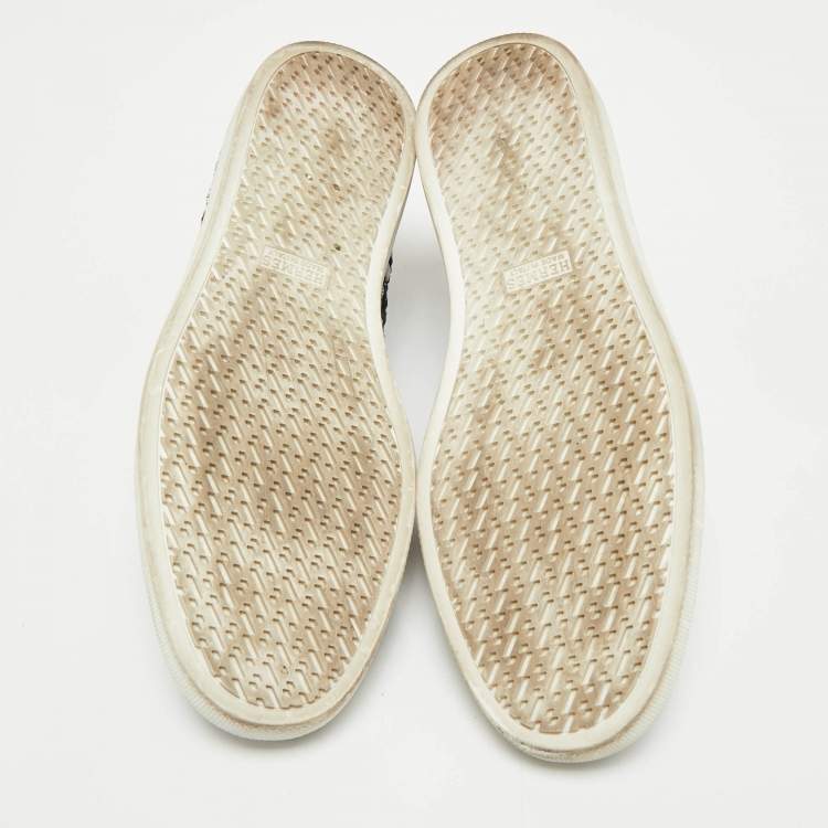 Pre Owned Hermes Multicolor Woven Silk Cavalcadour Oxygene Sneakers Size 39