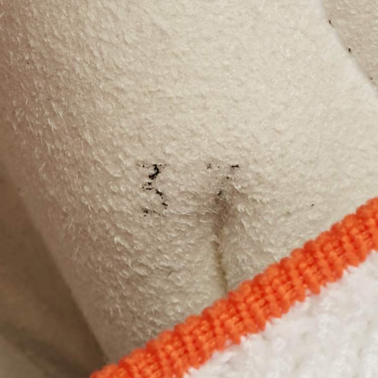Pre Owned Hermes White/Grey Knit Fabric Crew Sneakers Size 37