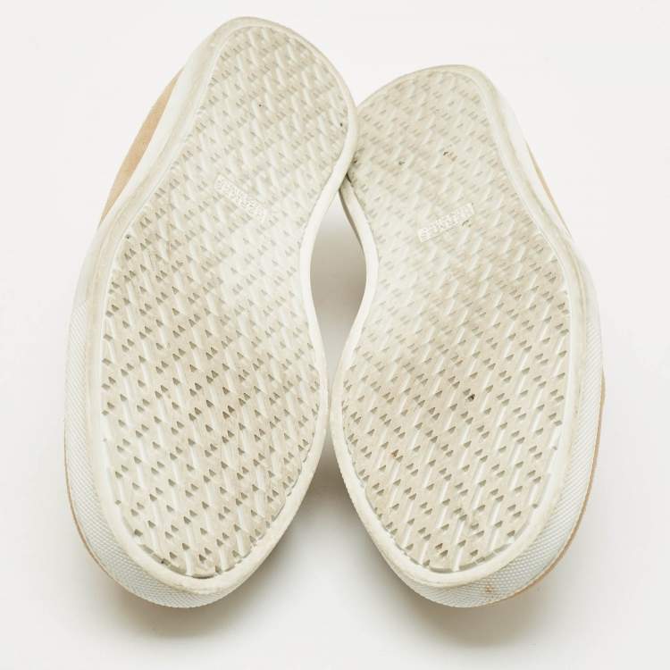 Pre Owned Hermès Beige Suede Ignacio Loafers Size 40