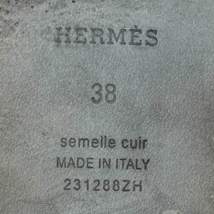 Pre Owned Hermes Purple Shearling Fur Oran Flat Sandals Size 38